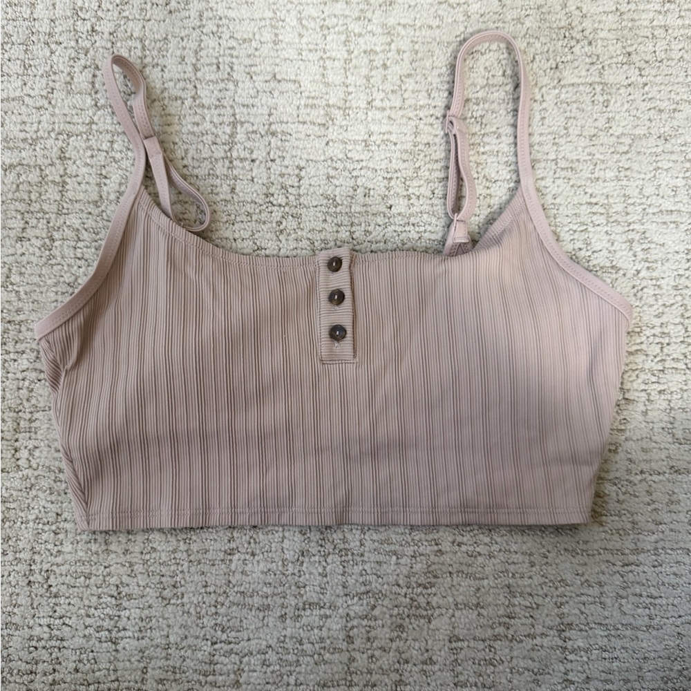 Women's Ribbed Cropped Bikini Top